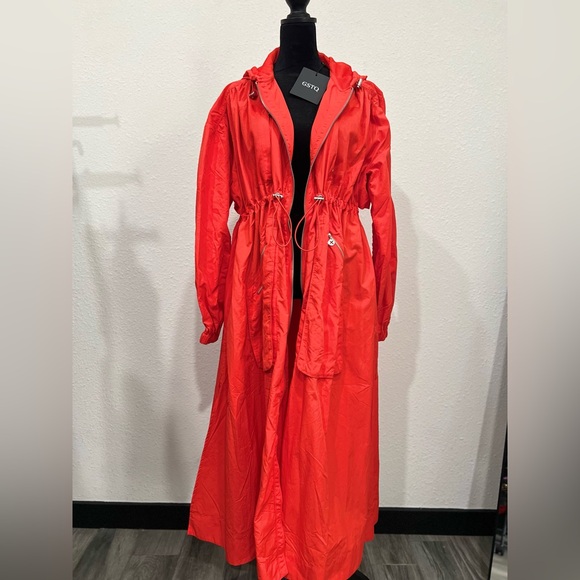 GSTQ Jackets & Blazers - GSTQ Red Trench